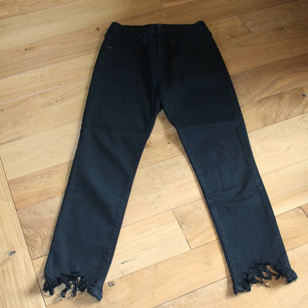 Just Black - Black Jean Frayed Hem Size 30 (NWOT)